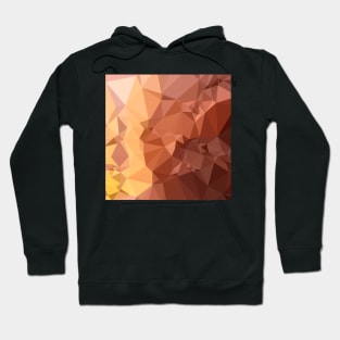 Cordovan Brown Abstract Low Polygon Background Hoodie